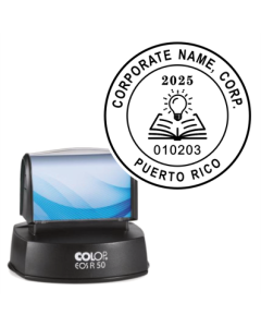 TREOSR-50-B-01 Sello Redondo Personalizado con Logo